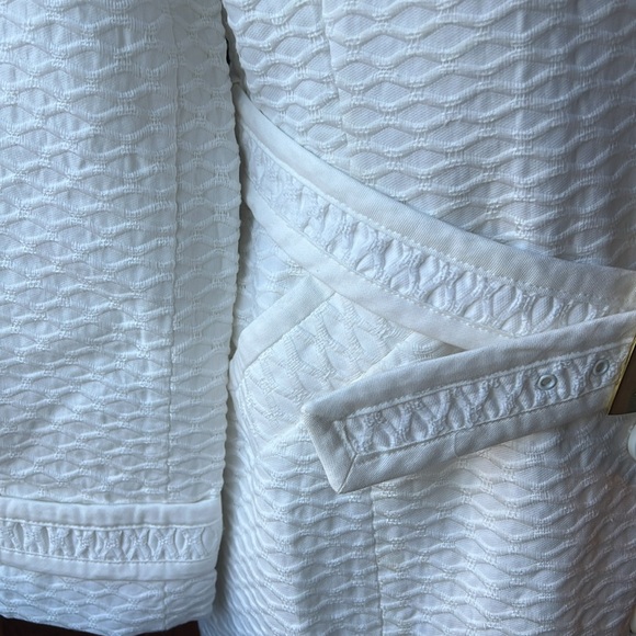 INC International Concepts Long White Textured Coat with Belt - Picture 4 of 8